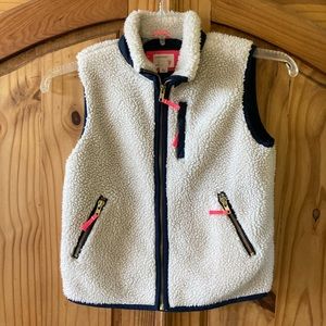 Crewcuts White and Navy Kids Vest